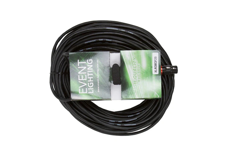 Event Lighting XLR3M3F 3-pin DMX Cable (20m)
