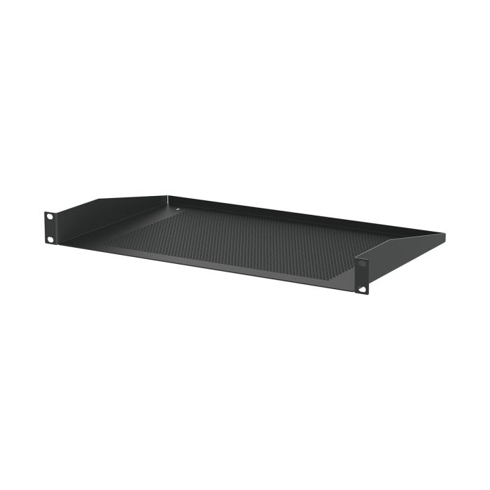 R1194/1UVK- 1U Black Vented Rack Shelf - 270.5mm Deep