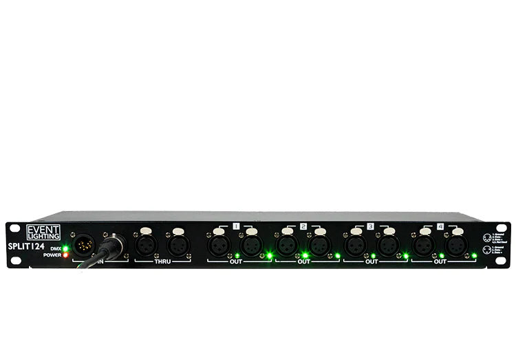 Event Lighting SPLIT124 - 4-way DMX Splitter