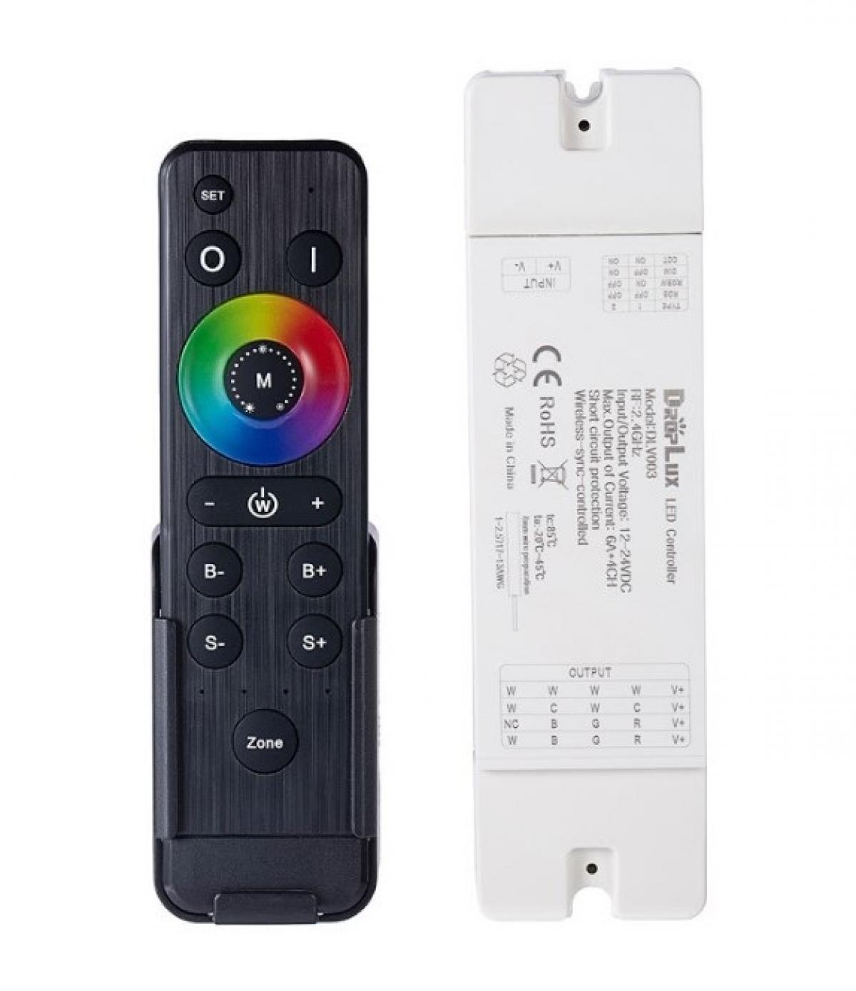 DLV003-RFBK STRIP LIGHT ALL IN ONE CONTROLLER, WITH RF REMOTE, DIM,3CCT,RGB,RGBW