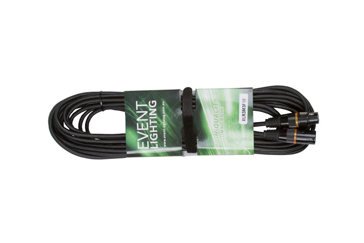 Event Lighting XLR3M3F 3-pin DMX Cable (10m)